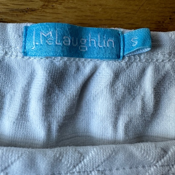 Textured white 3/4 sleeve tee - Picture 4 of 7